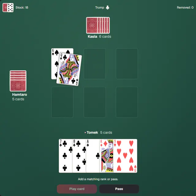 Adding cards
