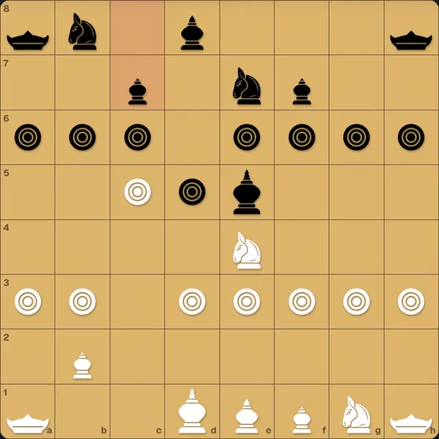 King, rook and knight